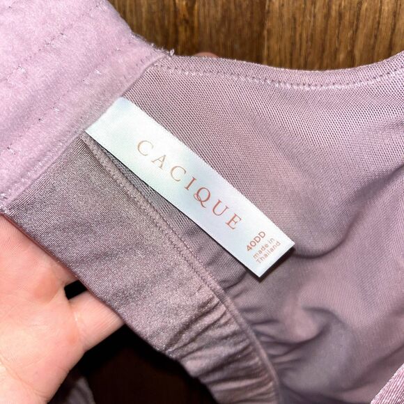 Cacique Lightly Lined No Wire Bra 40DD Shimmer Pink Everyday Comfort Adjustable - Picture 5 of 6